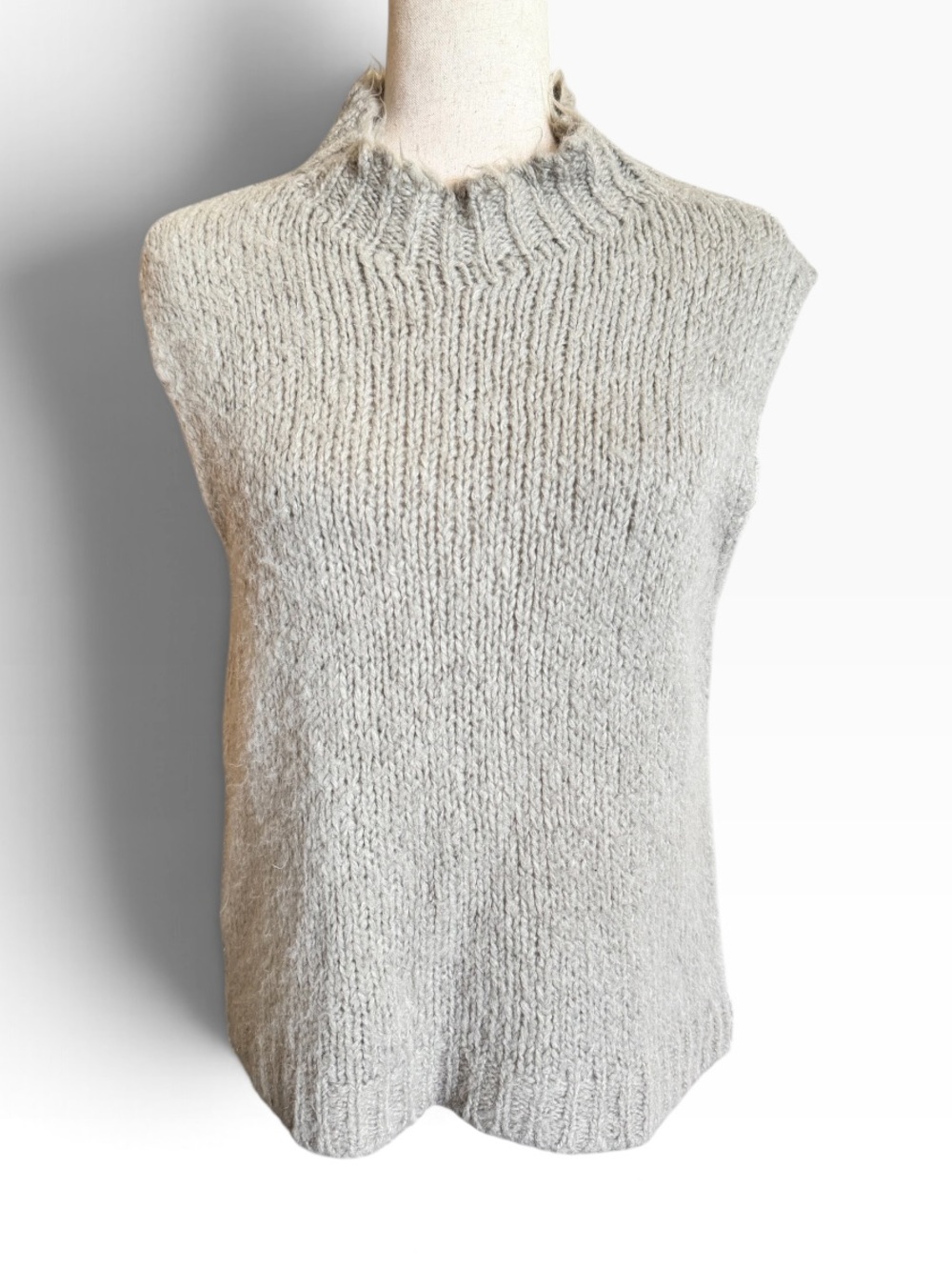 Vintage y2k Mock Neck Sleeveless Knit Sweater Vest